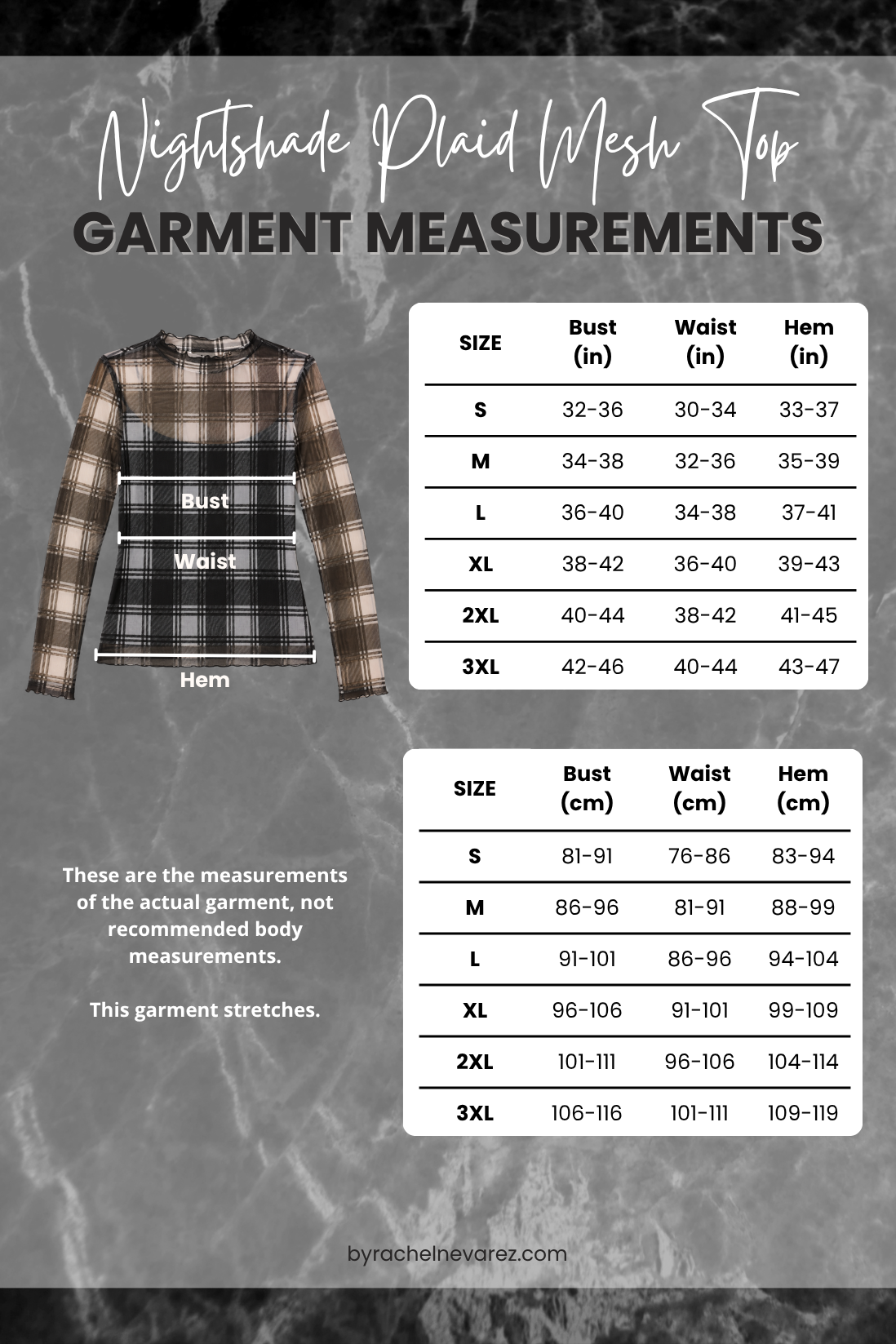 Nightshade Plaid Mesh Top - Black/White