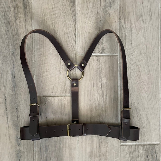 Obsessed With You Fashion Harness - Brown Leather