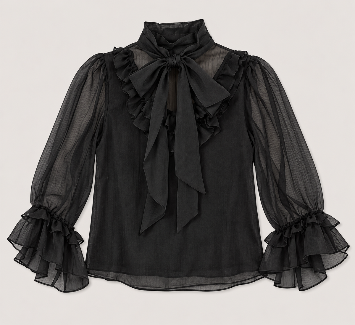 Bad Manners Bow Blouse - Black