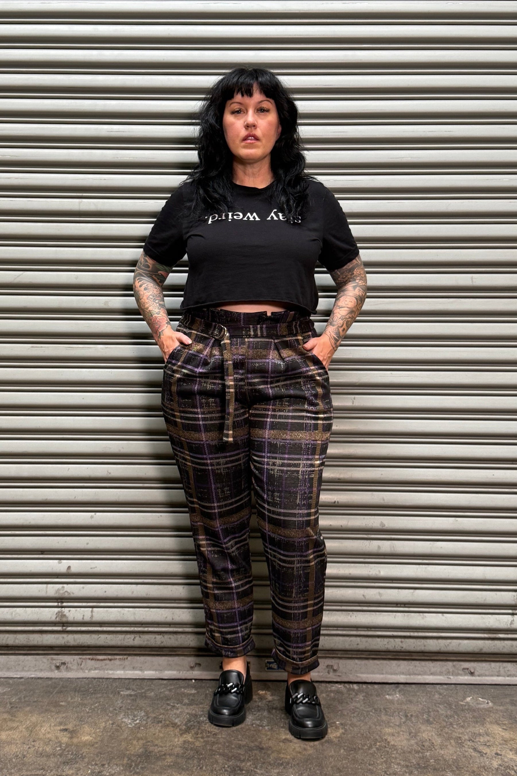 Authority Plaid Pant - Black Plaid – byrachelnevarez
