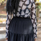 Boo Crew Mesh Top - Black/White