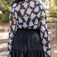 Boo Crew Mesh Top - Black/White
