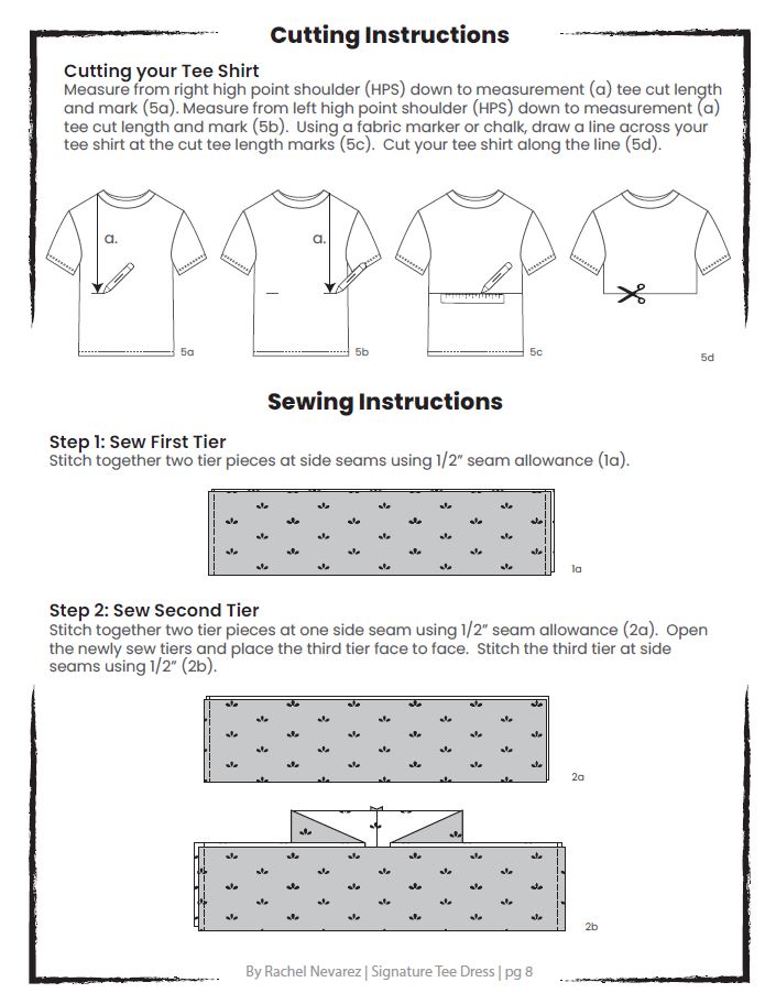 FREE Signature Tee Shirt Dress PDF Pattern