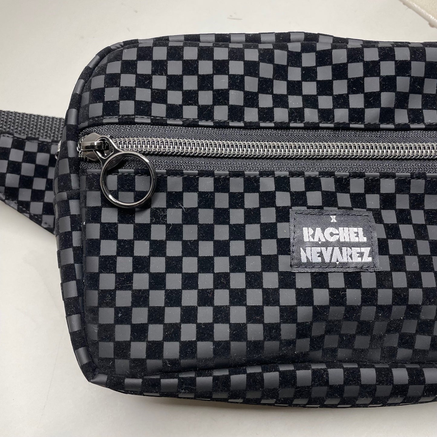 Crossbody Bag - Black on Black Checker