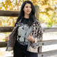 Leopard Social Club Knit Shacket - Leopard/Charcoal