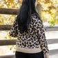 Leopard Social Club Knit Shacket - Leopard/Charcoal