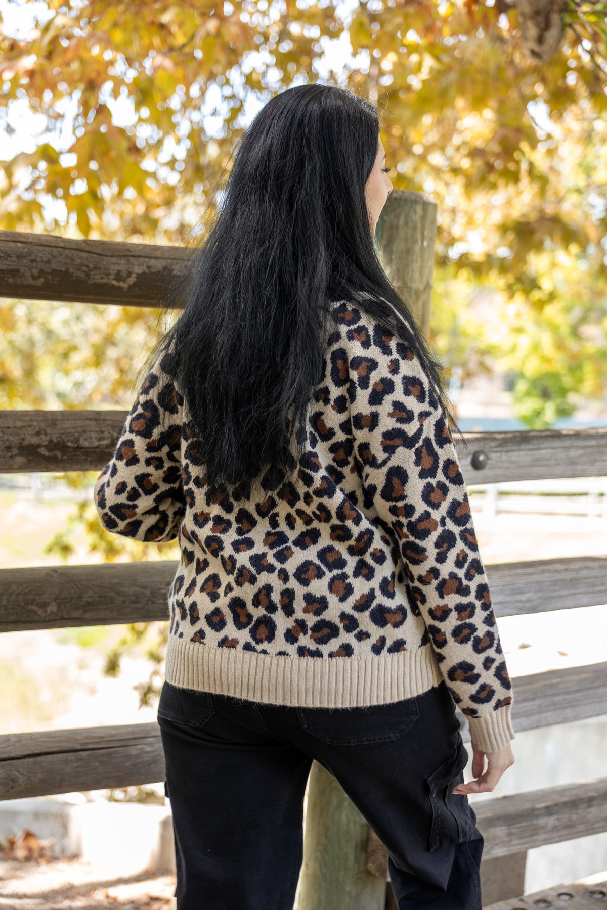Leopard Social Club Knit Shacket - Leopard/Charcoal