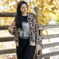 Leopard Social Club Knit Shacket - Leopard/Charcoal