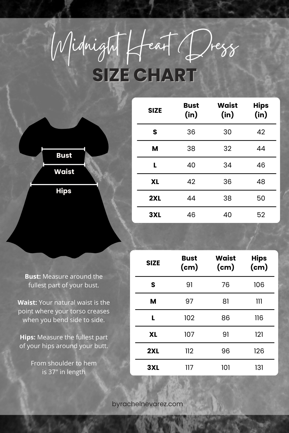 Midnight Heart Dress - Black