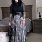 Moonlit Metal Skirt - Silver