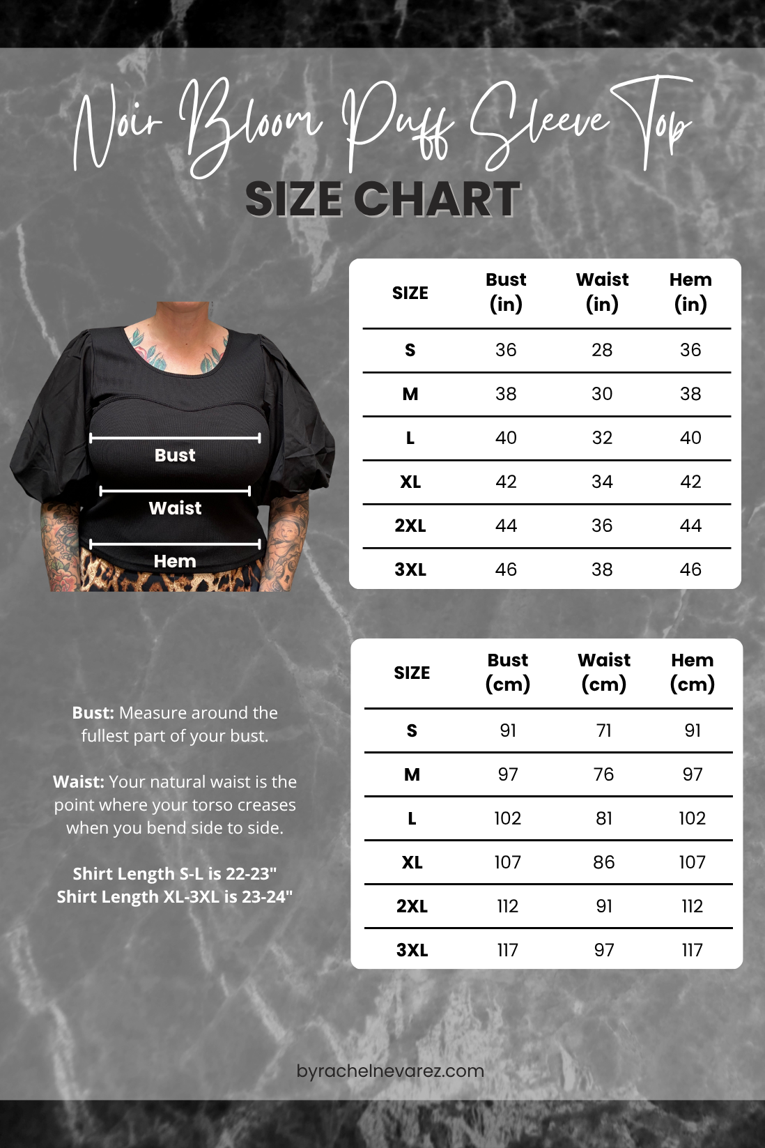 Noir Bloom Puff Sleeve Top - Black
