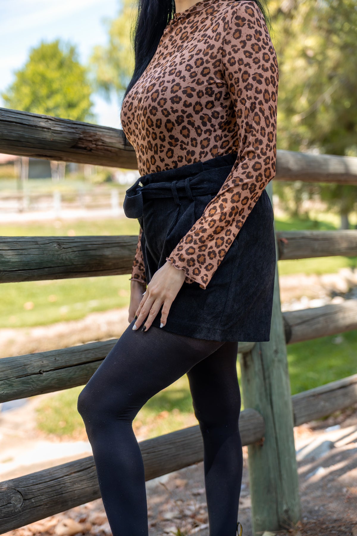 October Darling Corduroy Shorts - Black