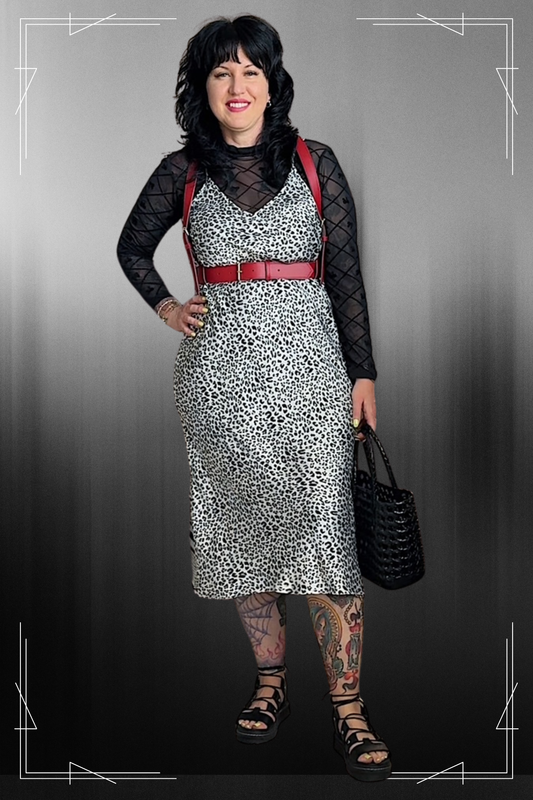 Slip Fang Dress  - Ghost Leopard
