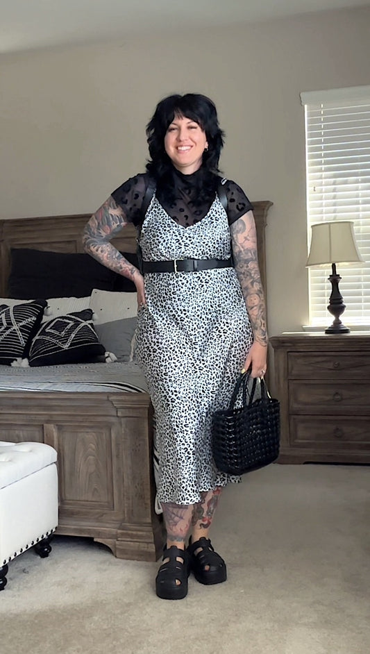 Slip Fang Dress  - Ghost Leopard