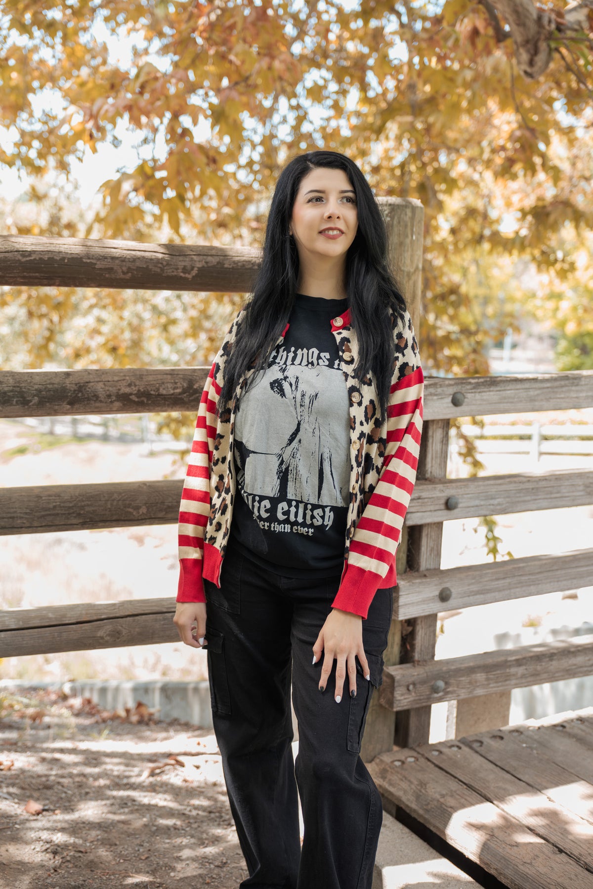 Wild Streak Cardigan - Leopard/Red