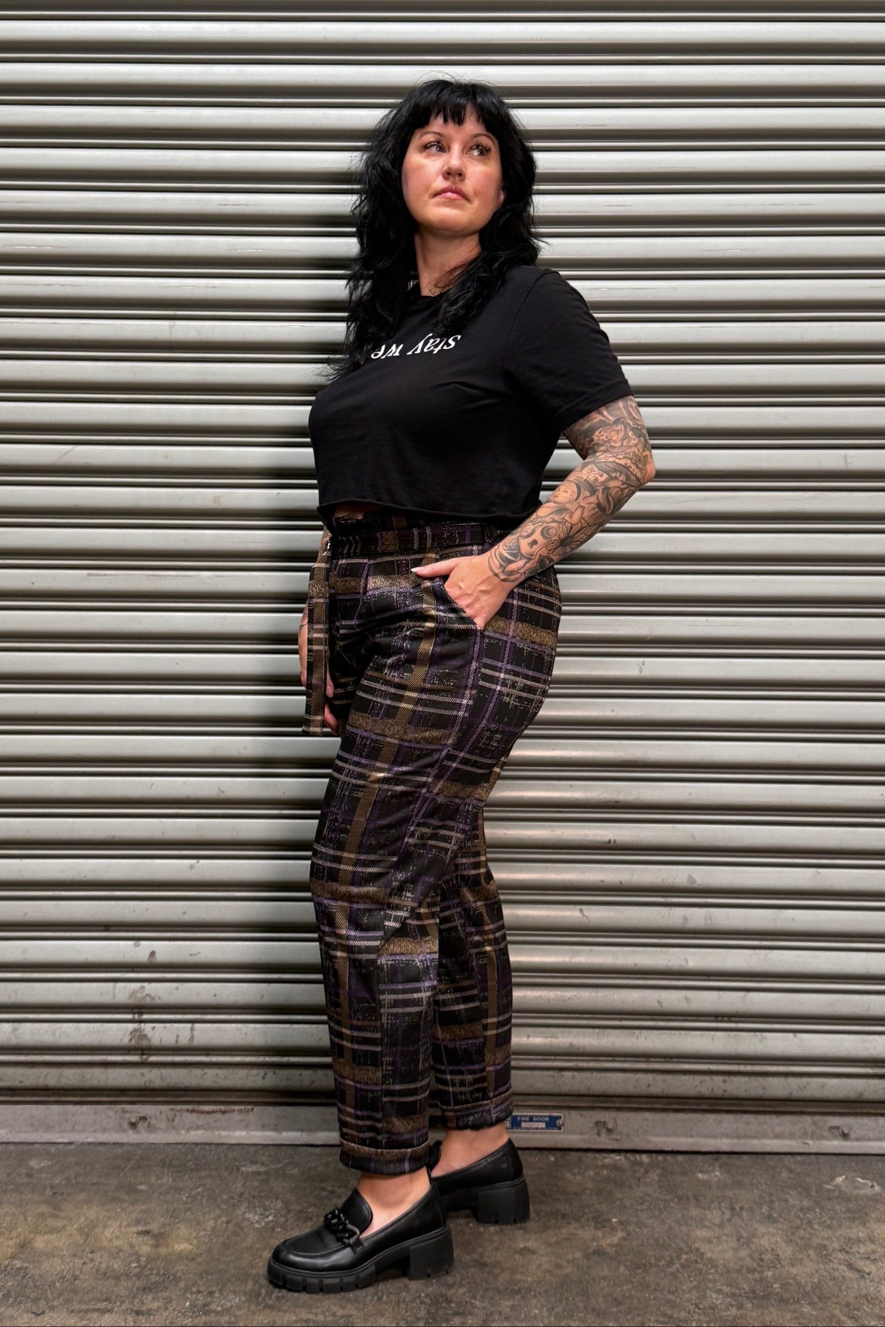 Authority Plaid Pant - Black Plaid – byrachelnevarez
