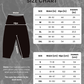 Size Chart for Barrel Pants