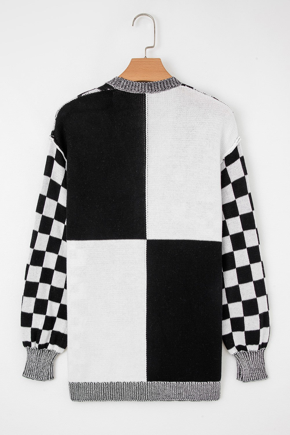 Checkmate Cardigan - Black/White