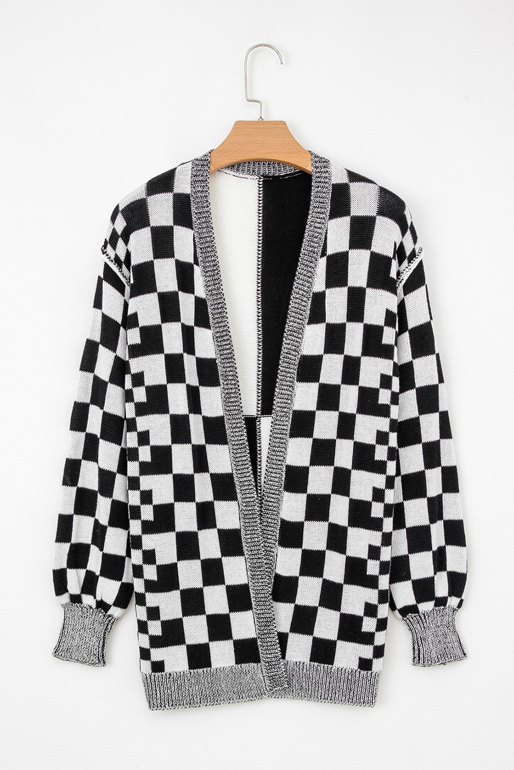 Checkmate Cardigan - Black/White