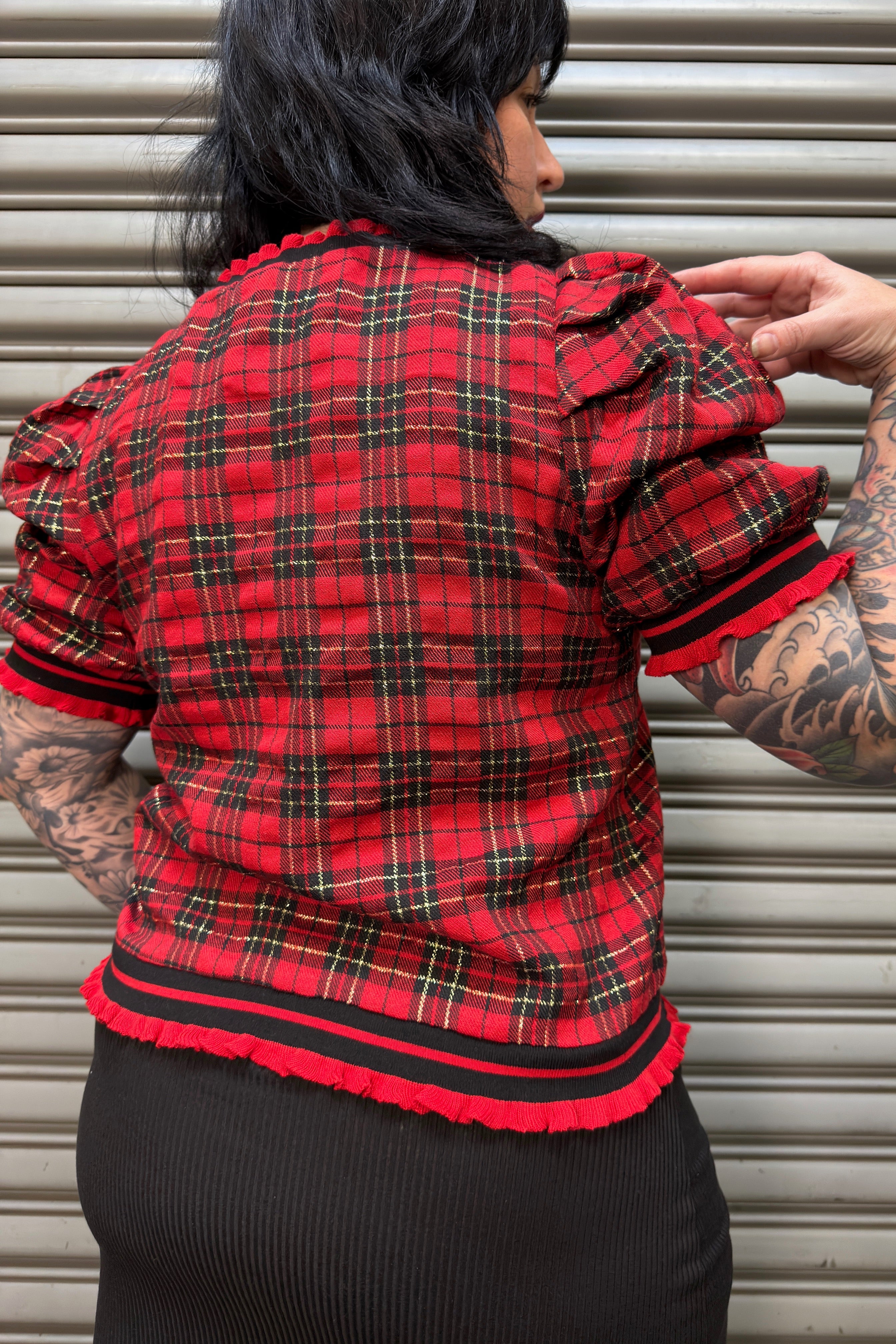 Sample] Core Clash Plaid Top (Sz L) – byrachelnevarez