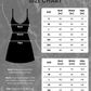 Size chart for a slip dress with measurements in inches and centimeters.