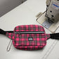 Crossbody Bag - Hot Pink Tartan