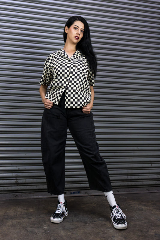 Low Key Barrel Pants - Washed Black