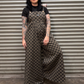 Checked In Denim Jumpsuit - Charcoal/Black